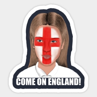 Come On England Football Flag Sticker